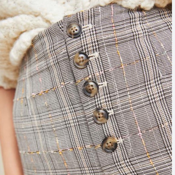 Anthropologie Roma Plaid Chenille Trousers - Picture 3 of 5